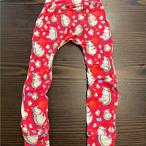 Custom Made Organic Cotton Pajamas Kawaii Rainbow Hippo Size 6 - Picture 6 of 7